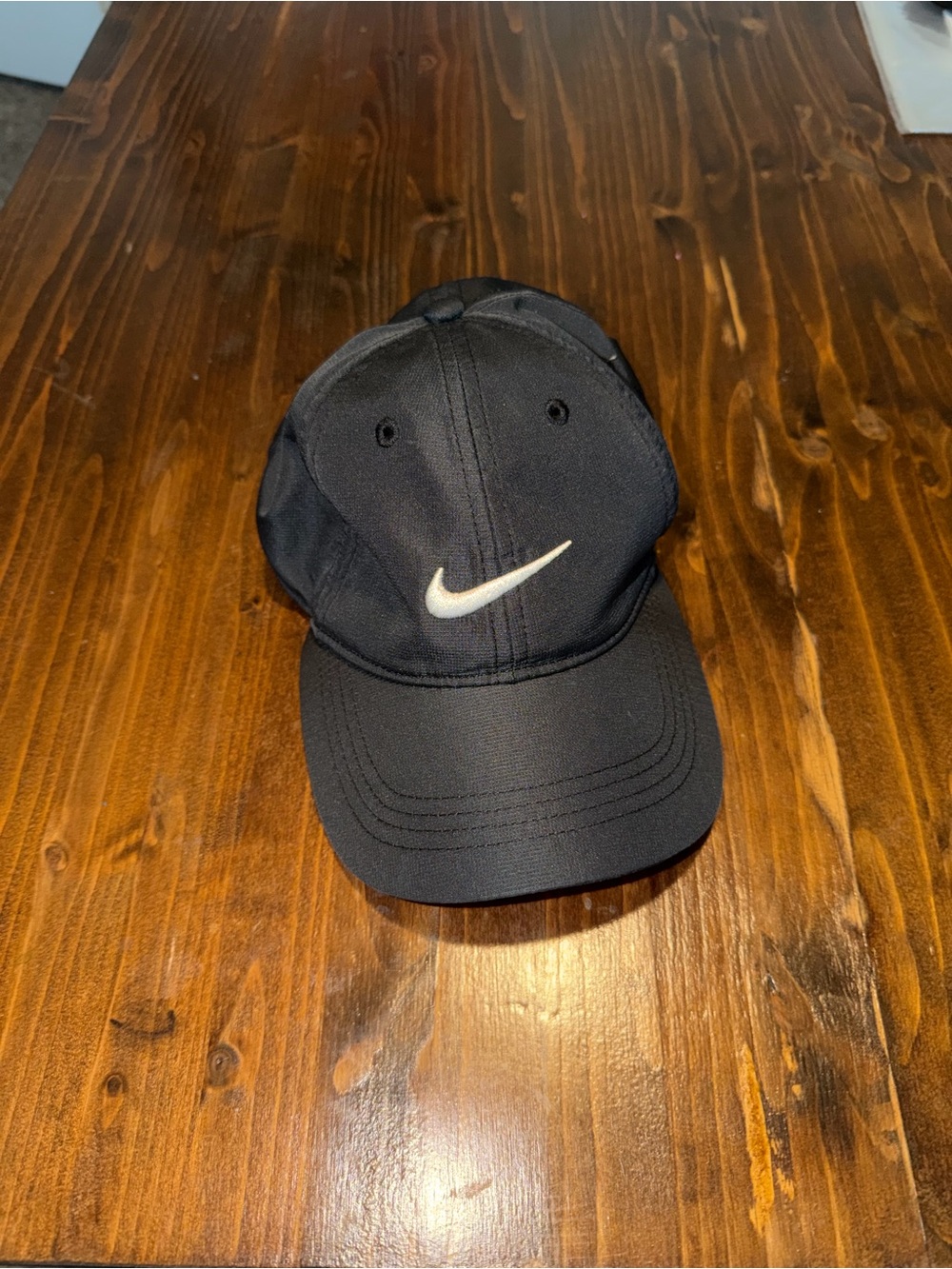 Nike Black Cap with White Swoosh